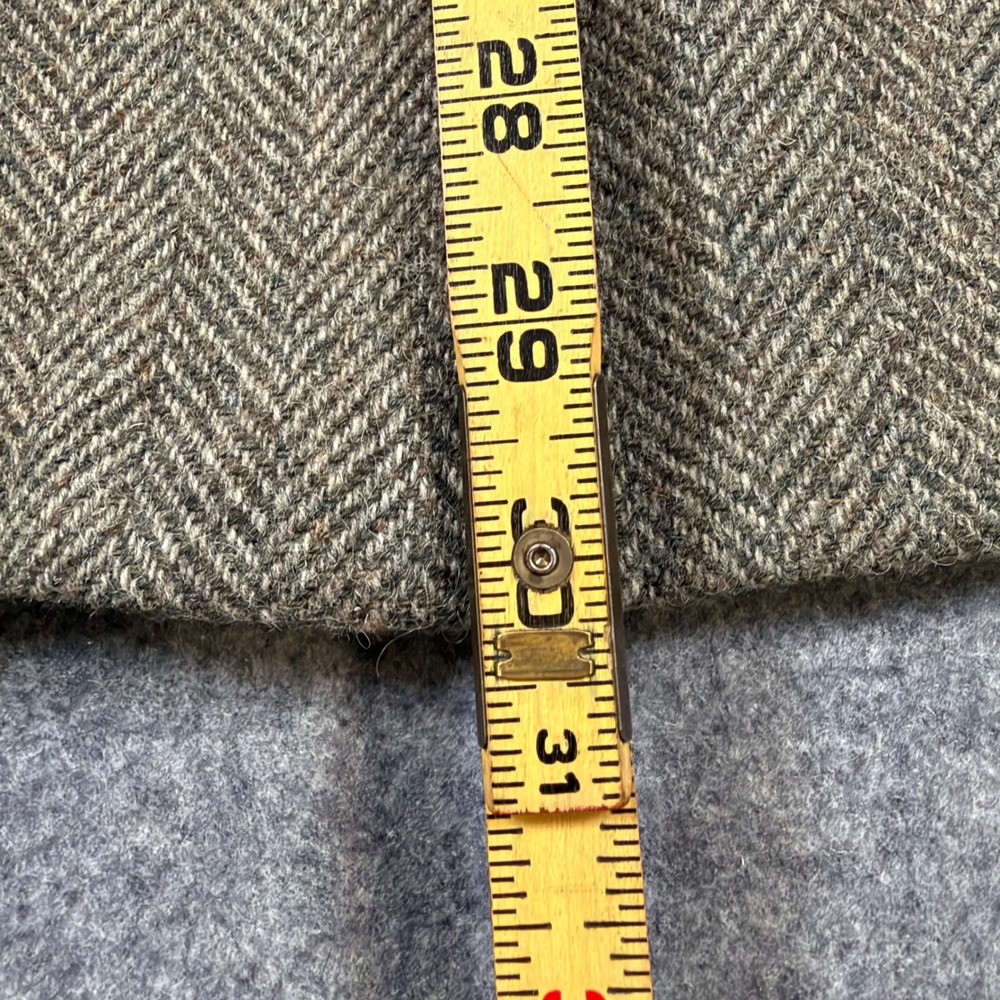 Cricketeer Porteous Mens 40R Wool Herringbone Blazer Brown Grey Sport Coat VTG - Picture 8 of 10
